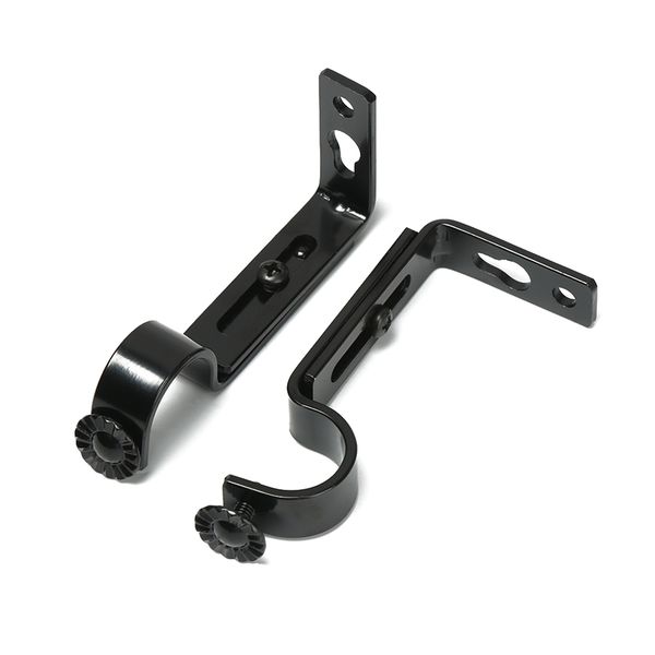 

2pcs/set vintage wall window frame curtain fixed hook curtain rod bracket holder mounting curtain pole hanger clip home hardware other bath