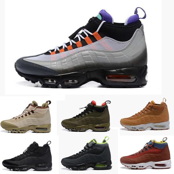 

new fashion cushion boots 95s black green brown ankle boots waterproof work boots men trainers outdoor running sneakers