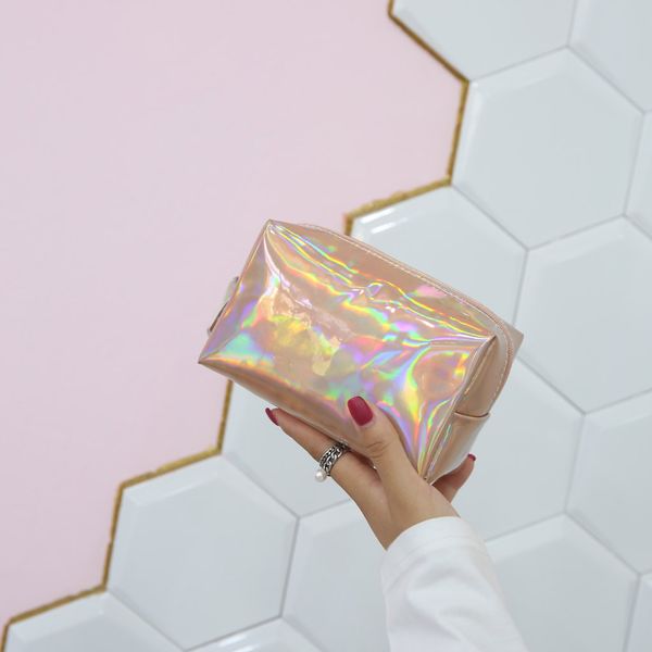 

fashion lady magic color waterproof lipstick storage bag clutch bag