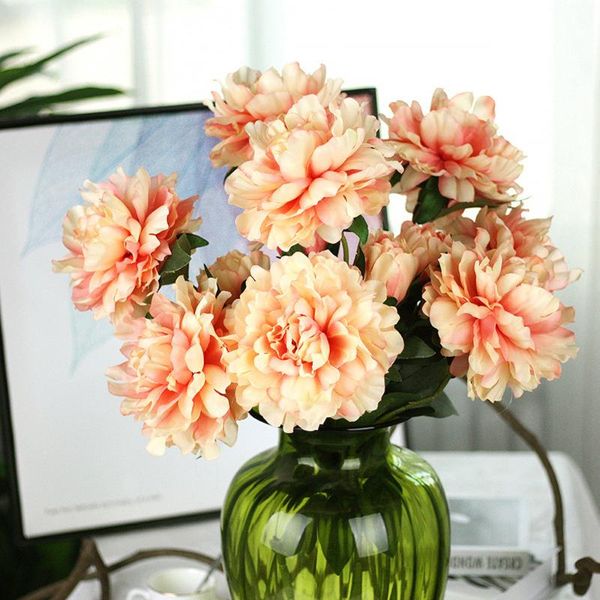 

artificial silk fake flowers peony floral wedding home decor spring summer new colorful artificial flower for living room decor