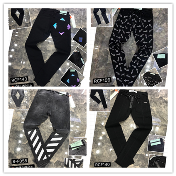 

wholesale slp blue black destroyed mens slim denim straight biker skinny jeans casual long men ripped jeans size 28-38 #p1, Gray