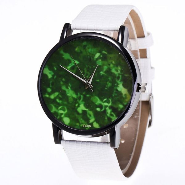 

leather with black shell quartz watch men and woman watches quartz watcht406, Slivery;brown