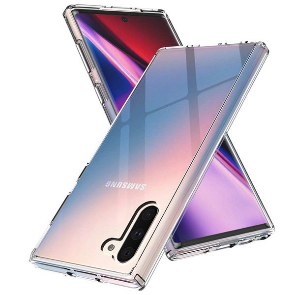 

For am ung galaxy note 10 ca e clear hybrid oft tpu hard pc phone ca e for am ung note 10pro