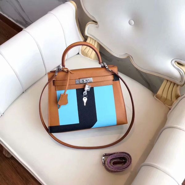 

wholesale latest original design brown kelly purse,2colors,togo skin handmade with wax thread,fast delivery by dhl or ems
