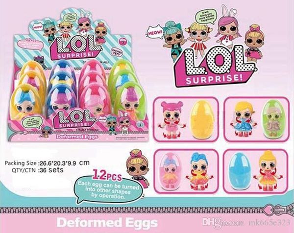 

Deformed egg pla tic doll toy for children kawaii anime action figure reali tic reborn doll for girl 432pc lot kid toy