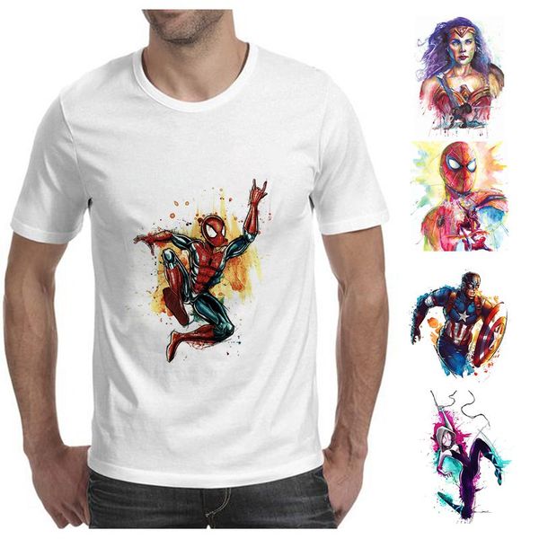 

marvel movie venom//captain summer plus size loose o-neck modal short sleeve tshirt men fashion shirt a193291, White;black