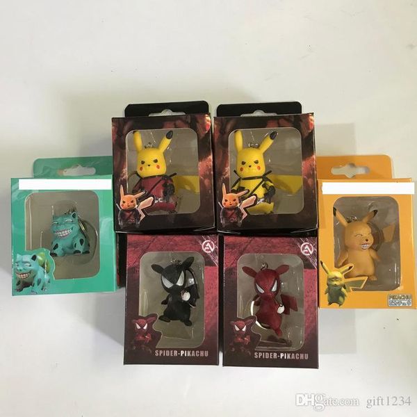 

lowprice wholesale pikachu non-funko pop wonderful frog seed pikachu kakasai laughter pendant keychain anime