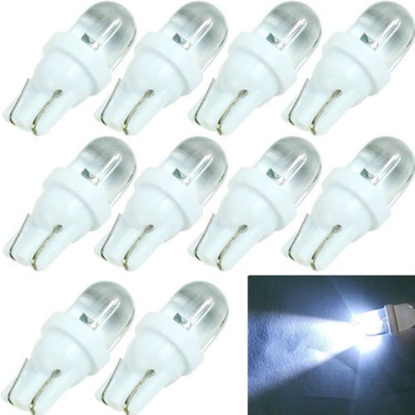 

10pcs t10 led 12v 5w wedge base light lamp bulb for car dashboard side marker dome reading corner license plate