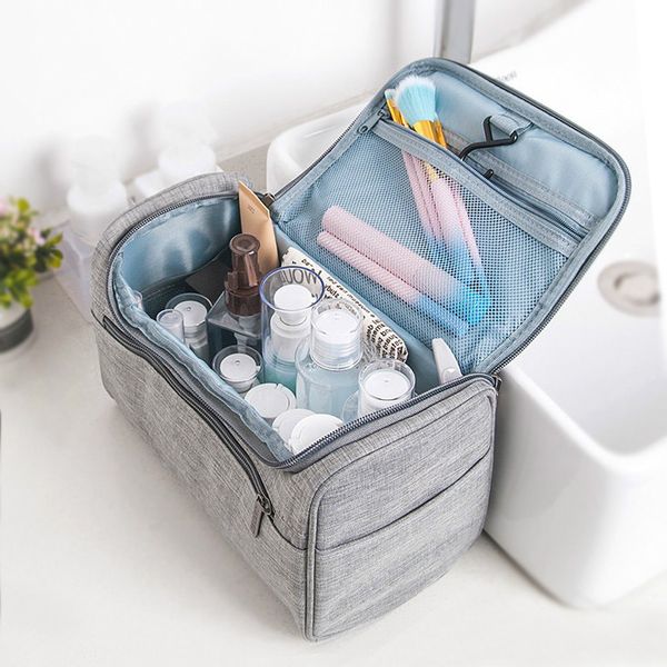 

shujin toiletry bag makeup women bags men large waterproof nylon travel cosmetic organizer case necessaries make up wash