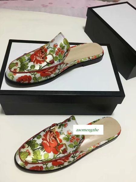 

высокое качество принстаун 423513 дизайнерские мужские и женские тапочки классические скользкие металлические пряжки пляжные тапочки мягкие, Black