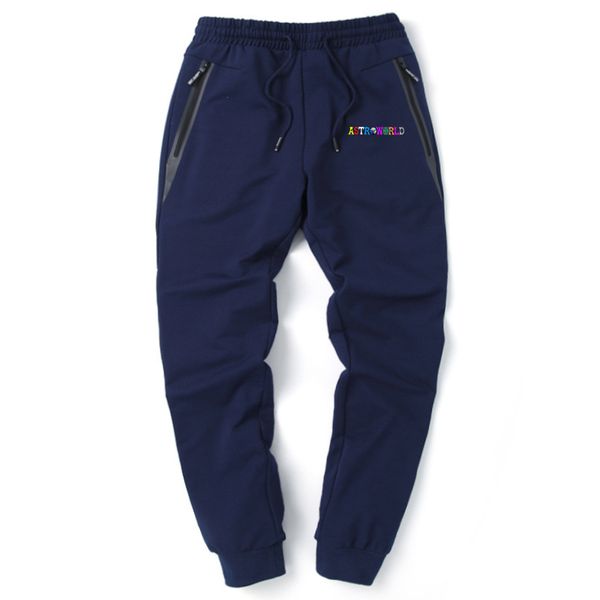 

astroworld fashion streetwear causal pants man autumn spring zipper loose sportswear trousers pants 2020 male high quality, Black