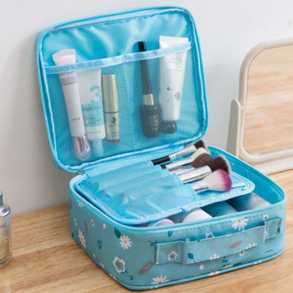 

new designer women comestic bag 19195 pu leather makeup bag beauty waterproof a&b style choose packing portable pattern travel bag