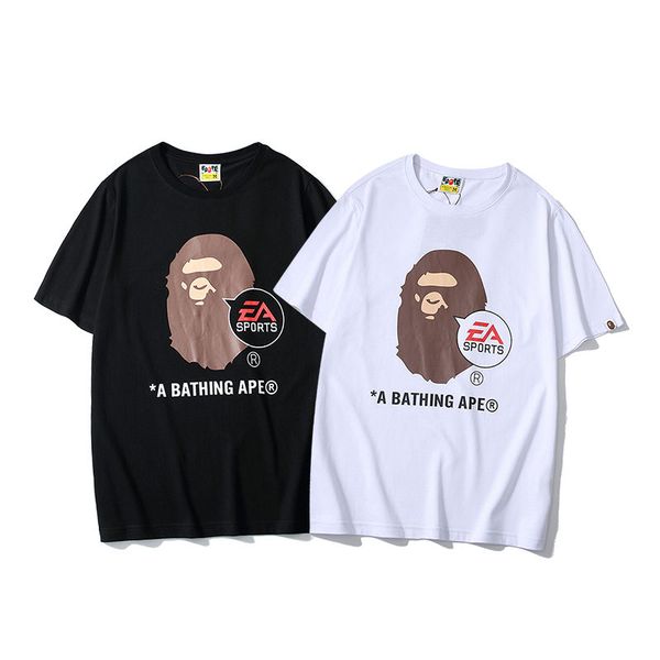 

new mens t shirt designer t shirt ape head men women tees summer short sleeve cool tees quick-drying leisure shirts, White;black