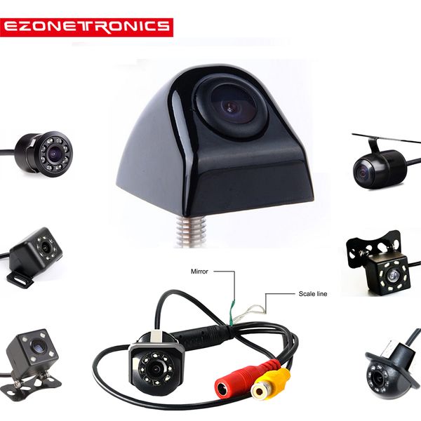 

car rear view camera metal body car rearview camera park monitor 170 degree mini parking reverse backup 4-8led