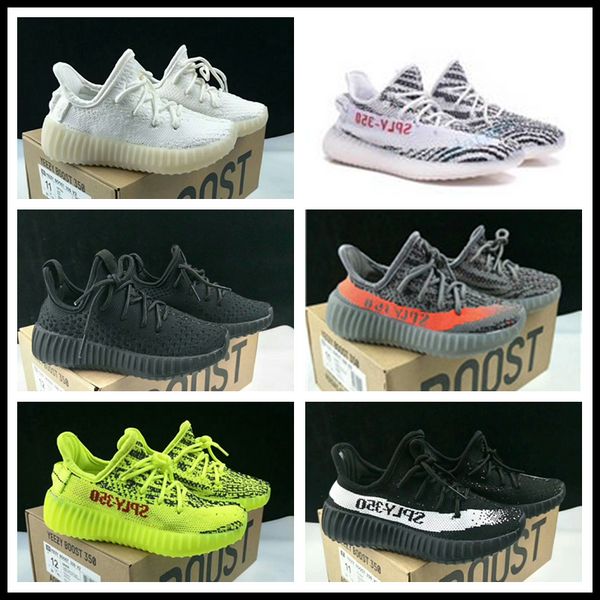 

2020 baby Kids shoes baby toddler run shoes Kanye West кроссовки для бега дети мальчики девочки beluga yeezy yeezys 350 v2 zebra bred 2