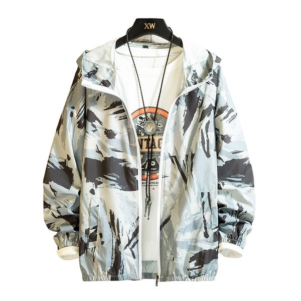 

men jacket 2019 thin coat fashion male women sun protection clothing brand men's jacket spring autumn hooded 4xl, Black;brown