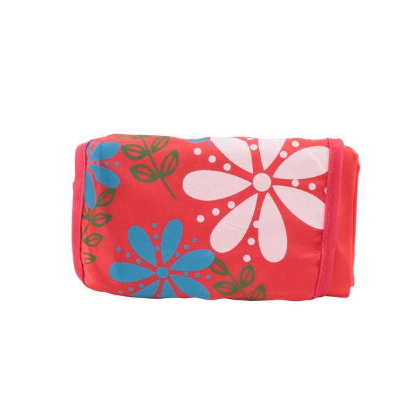 

1 pc flower printed shopping bag oxford cloth handbag folding environmental reusable bag random color