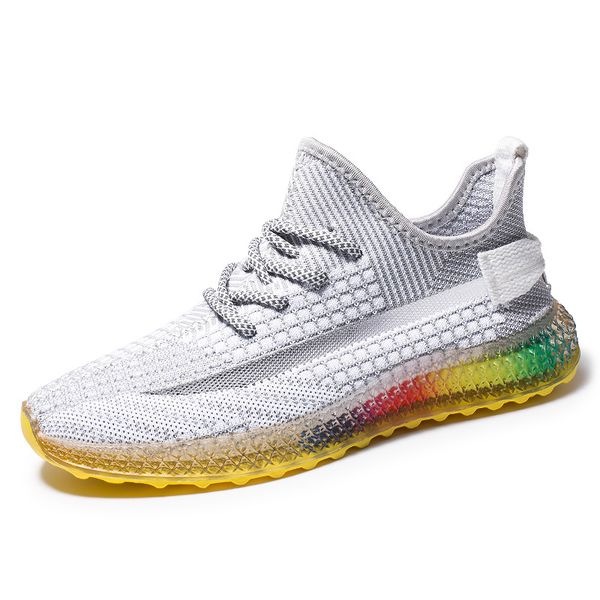 

flying woven men's shoes coconut shoes jelly soles breathable sports 2020 new non-slip casual fitness