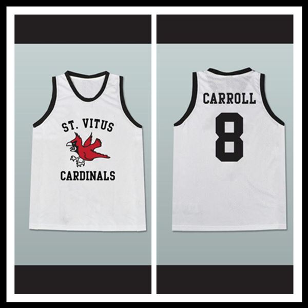 

Leonardo DiCaprio Jim Carroll St Vitus White Basketball Jersey from The Basketball Diaries-
