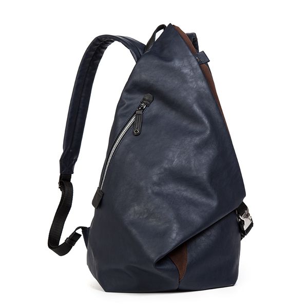 

uiyi men's leather backpack vintage travel anti-theft street college student school bag large lapshoulder bags 150051