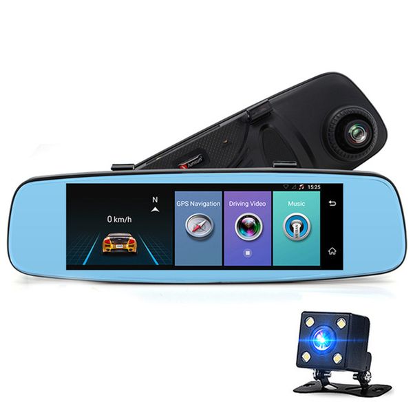 

a880 4g adas car dvr camera video recorder mirror 7.86 inch android 5.1 with two cameras dash cam registrar black box 16gb for