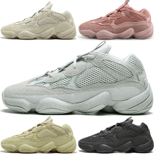 

kanye west 500 desert rat blush 500s salt super moon yellow utility black mens running shoes for men women sport sneakers trainers 36-45 #3, White;red