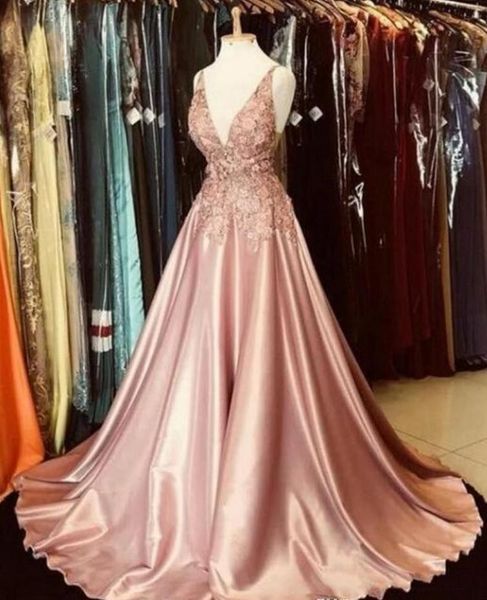 

потрясающие blush pink пром платья без бретелек рукавов кружева аппликации полнометражное формальные партии платья специального случая вечер, Black