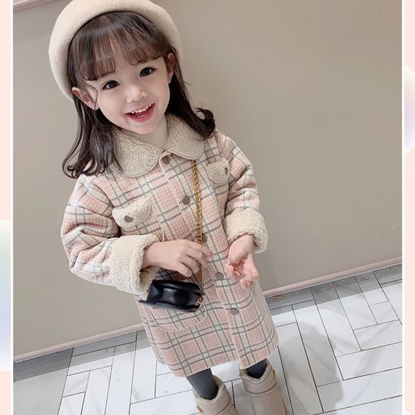 

anlencool популярная марка девушки пальто зимы сгущает 2019 kids новая мода сетевых детская флис пальто внешней торговли девушка, Blue;gray