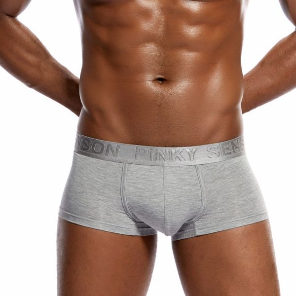 

pinky senson men boxer shorts underpants soft comfort ice silk calzoncillos hombre slips ropa interior home underwear, Black;white