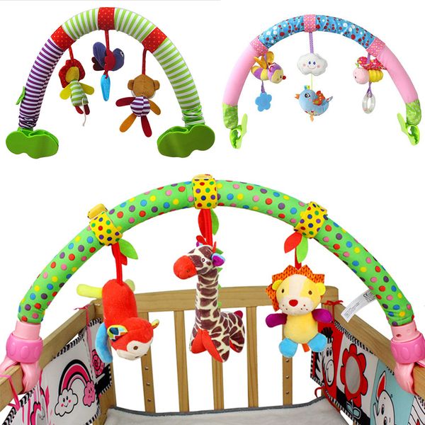

baby rattles toys mobile infant stroller hanging travel game toy cute cartoon rattle educational toys baby rattles hanging bed t200429