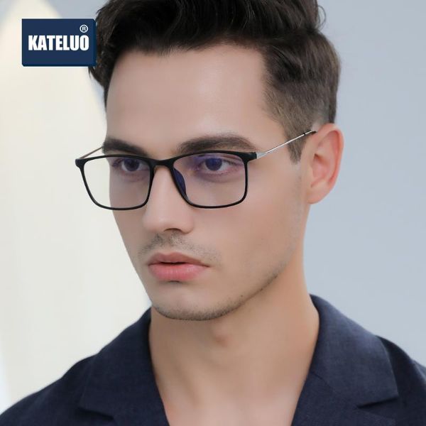 

kateluo 2020 anti blue light glasses casual fashion computer goggles optical eyeglasses frame for men women 8833, White;black