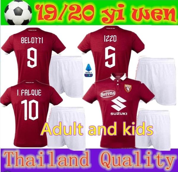 

and kids 19 20 torino fc maglia da calcio turin belotti izzo falque nkoulou 2019 2020 soccer jerseys home away third maillot de footba, Black;yellow