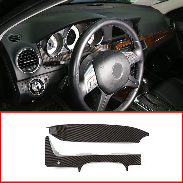 

2 color abs silver carbon fiber for c class w204 2011-2013 instrument display panel trim car interior accessories