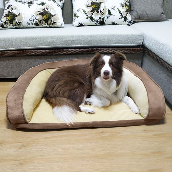 

36" Pet Dog Bed Pet Sofa Pad Cushion PP Cotton Brown