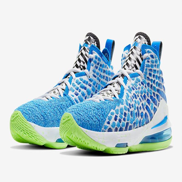 

2020 lebrons 17 gs xvii p blue green basketball shoes sales with box james 17 men sport shoes size us7-us12, Black