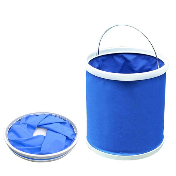 

1 pc 11l portable bucket collapsible multifunctional folding bucket basin outdoor camping hiking picnic fishing washing tools