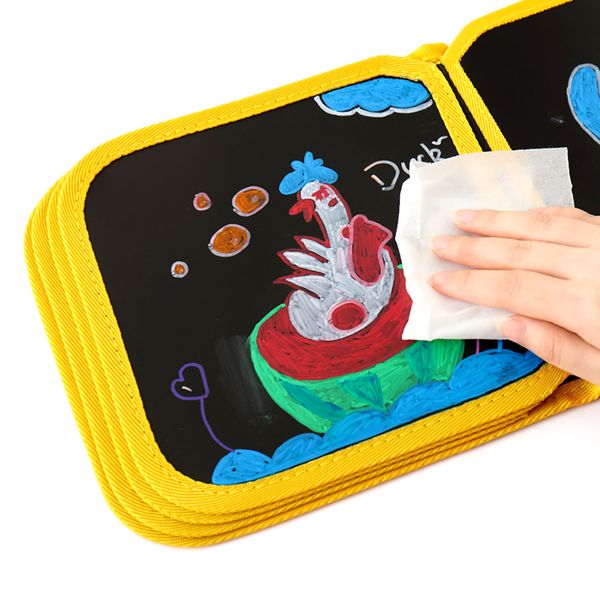 

портативный soft chalk board drawing book дети diy blackboard живопись рисование настольные игрушки живопись книжка-раскраска с крася ручки