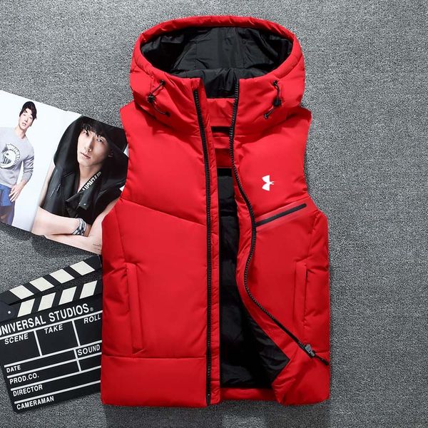 

19 mens vest luxury under designer gilet armour men hooded down jacket outdoor warm windproof winter women vest street casual couple vest, Black;white