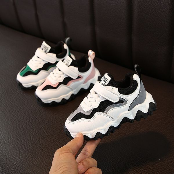 

children casual sneakers baby running shoes mesh canvas shoes 2020 new autumn kids breathable boys girls sport, Black