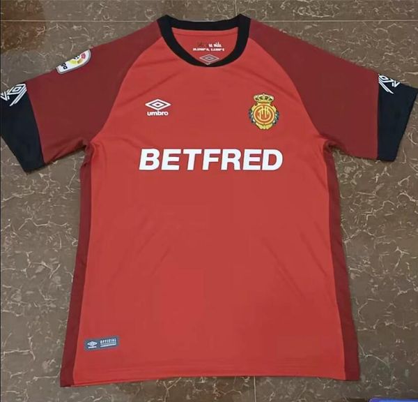

rcd mallorca soccer jersey 19 20 home away red white 10 alegria 17 trajkovski 19 chavarria 22 budimir 2019 2020 football, Black;yellow