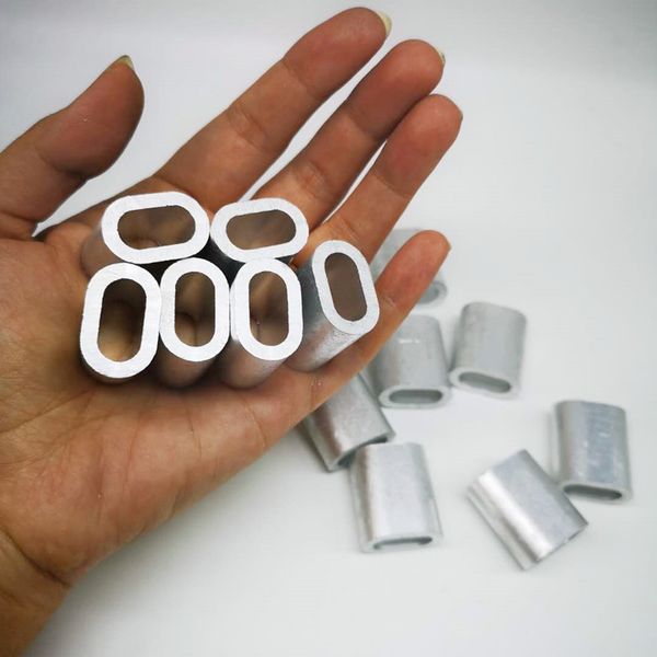 

20pcs pack 8.0mm single aluminum sleeves for rigging trace leader crimps