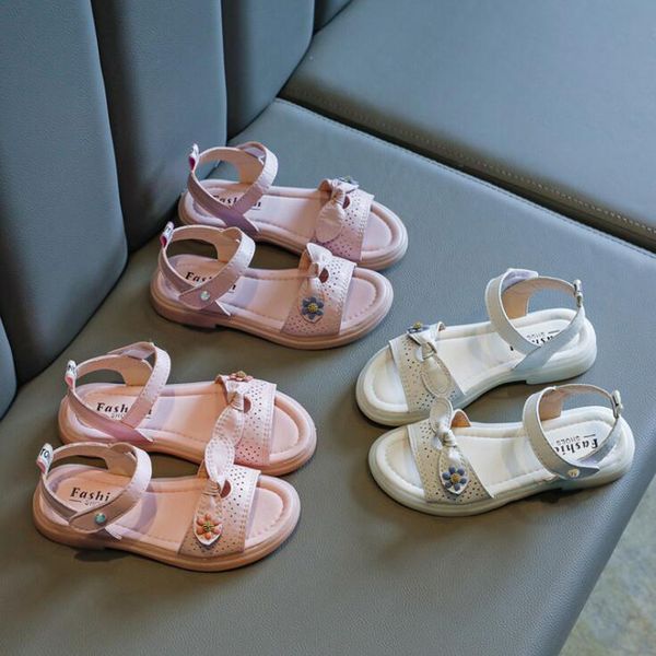 

детские сандалии размер pu кожа девочек сандалии лета дышащий высокого качества принцесса моды лук 25-36, Black;red