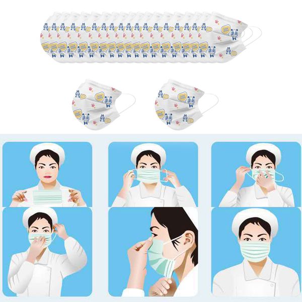 

20pcs kids disposable mouth cover face cover safety covering bag protector