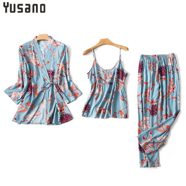 

pajamas set for women sleepwear female suspender three-piece slim nightdress long pants loose homewear clothes, Black;red