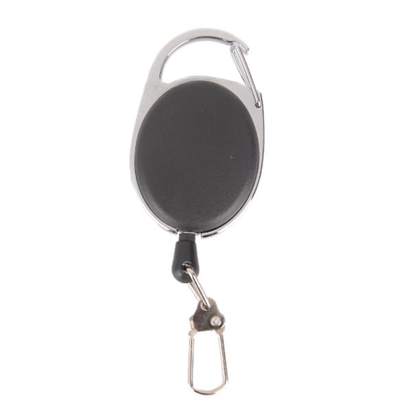 

designer key rings wire rope camping telescopic burglar chain key holder tactical keychain outdoor return retractable key chain, Silver