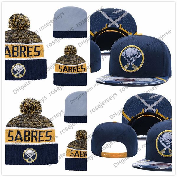 

buffalo sabres хоккей вязать шапочки вышивка регулируемая шляпа вышитые snapback шапки золото белый темно-синий сшитые шляпы один размер, Black;white