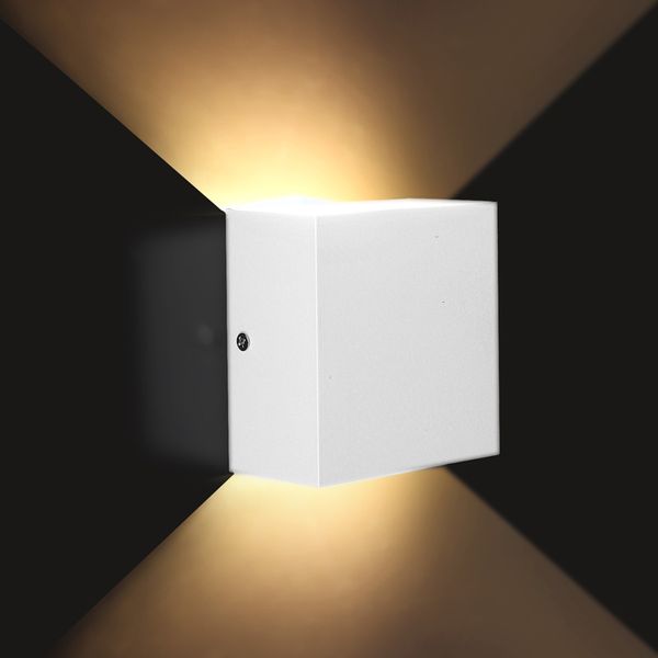 

dimmable 6w 85-265v cube cob led indoor lighting wall lamp modern home lighting decoration sconce aluminum lamp