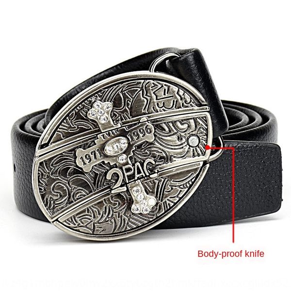 

men's and women's leather knife show fashion bar bar nightclub belt punk cool belt, Black;brown