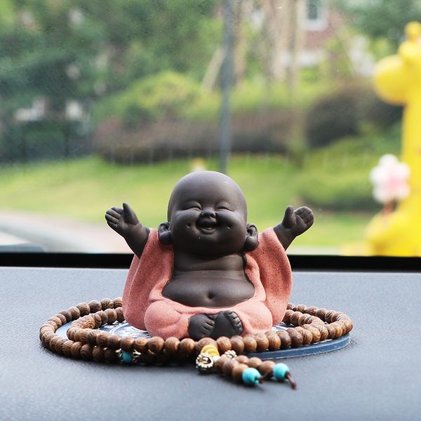 

cute little monk car decoration car accessories maitreya buddha ceramic ornaments ing