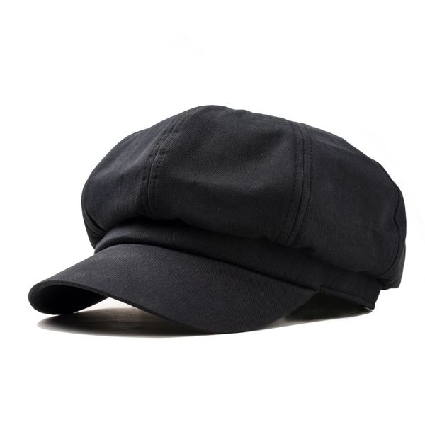 

2019 cotton plain newsboy caps chic men summer outdoor casual adjustable cap sun ivy hats with visors, Blue;gray